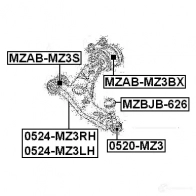 Сайлентблок FEBEST 4056111082509 3827840 1 680TE mzabmz3bx - Изображение 2