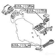 Подушка двигателя, опора FEBEST 4056111061375 nmj10tm 3828501 EQ B81 - Изображение 2