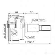 Шрус приводного вала, комплект FEBEST CAD5 IGZ 1424770127 4056111125381 2310touarr - Изображение 2