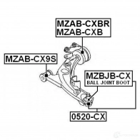 Сайлентблок FEBEST 3827824 mzabcx9s 6MZ Q9G 4056111058306 - Изображение 2