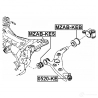Сайлентблок FEBEST IQ A3H 3827837 4056111106526 mzabkes - Изображение 2