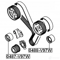 Натяжной ролик ГРМ FEBEST 4056111072357 3823382 0487v97w IAO KV - Изображение 2