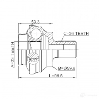 Шрус приводного вала, комплект FEBEST 2310ccr 4056111087849 EVEEU I 3825035 - Изображение 2