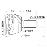 Шрус граната FEBEST 4056111035963 2AAIM 4 2310010 3825019 - Изображение 2