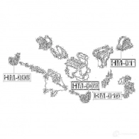 Подушка двигателя, опора FEBEST V ASC2N hm011 3826610 4056111003696 - Изображение 2