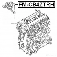 Подушка двигателя, опора FEBEST 3826336 fmcb4ztrh 4056111057279 27XI X68 - Изображение 2