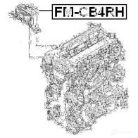 Подушка двигателя, опора FEBEST fmcb4rh M6BB8 7L 3826334 4056111049496 - Изображение 2