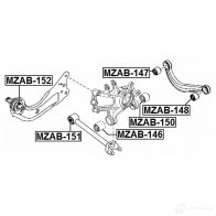 Сайлентблок FEBEST H0 XQCB 3827811 4056111106465 mzab148 - Изображение 2