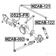 Сайлентблок FEBEST 8V UA7 mzab121 4056111074818 3827790 - Изображение 2