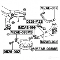 Сайлентблок FEBEST VW7V8 J mzab098ms 1436947435 - Изображение 2