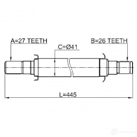 Приводной вал FEBEST 2212sp2wdat 1424732407 4056111127262 L OVWS - Изображение 2