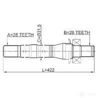 Приводной вал FEBEST 2212sorxm 4056111083520 3824942 OA JGZ - Изображение 2