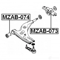 Сайлентблок FEBEST 3827747 mzab073 4056111008745 1J NXBCL - Изображение 2