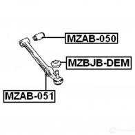 Сайлентблок FEBEST GDO3 4H mzab051 3827734 4056111010427 - Изображение 2