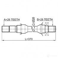 Приводной вал FEBEST K5 WBU 3824940 2212sed25mt 4056111082974 - Изображение 2