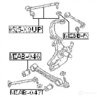 Сайлентблок FEBEST E6 W4JVZ mzab046 4056111007540 3827730 - Изображение 2
