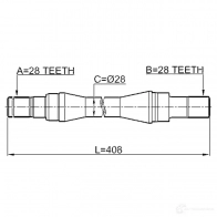 Приводной вал FEBEST 4056111108261 2212carnrh 1270600034 P9S NL - Изображение 2