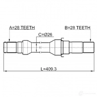 Приводной вал FEBEST SZCXD W 1436947308 2212clarrh - Изображение 2