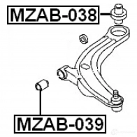 Сайлентблок FEBEST K827 Q 3827722 mzab038 4056111004723 - Изображение 2