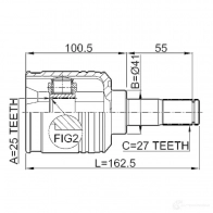 Шрус граната FEBEST 3824925 4056111055312 KKBRI S 2211ns27lh - Изображение 2