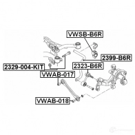 Стойка стабилизатора, тяга FEBEST 38GB 5RQ 3825092 4056111023939 2323b6r - Изображение 2