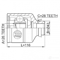 Шрус приводного вала, комплект FEBEST 2211carrh C PIW8 4056111046303 3824919 - Изображение 2