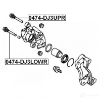 Направляющий болт тормозного суппорта FEBEST E6 GHK 3823237 4056111056258 0474dj3lowr - Изображение 2