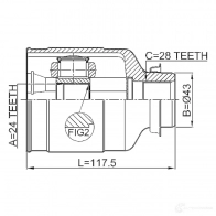 Шрус граната FEBEST 4056111118543 2211carnrh 1270599948 VYIX Z1 - Изображение 2