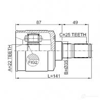 Шрус граната FEBEST 4056111043593 6LX 4ACW 1211accmt 3824081 - Изображение 2
