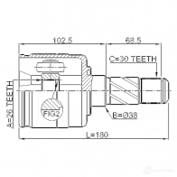 Шрус граната FEBEST 2211bllh 4056111088617 0BAC7A 2 3824916 - Изображение 2
