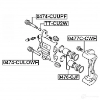 Направляющий болт тормозного суппорта FEBEST 3823234 T313CW 1 0474cuupf 4056111023724 - Изображение 2