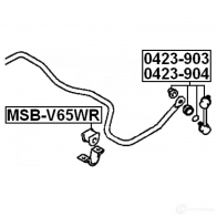 Втулка стабилизатора FEBEST msbv65wr 4056111076607 3827655 IFR4 A - Изображение 2