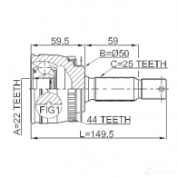 Шрус граната FEBEST 4056111057743 Z FX0T 3824901 2210cer16a44 - Изображение 2