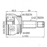 Шрус граната FEBEST 4056111124612 1270599876 2210cer15a44 NROF7R W - Изображение 2