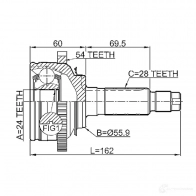 Шрус приводного вала, комплект FEBEST 2210carnfla54 V58Z8 I 1270599864 4056111118222 - Изображение 2