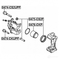 Направляющий болт тормозного суппорта FEBEST X 3D8IH 4056111124681 1424846665 0474cs2upf - Изображение 2