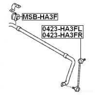 Втулка стабилизатора FEBEST msbha3f 3827641 4056111069623 KR66 2P7 - Изображение 2