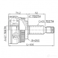 Шрус граната FEBEST JK CIE 3824905 2210gha47 4056111118246 - Изображение 2