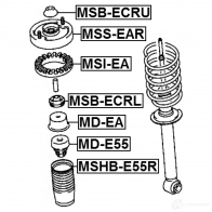 Распорная втулка амортизатора FEBEST 3827638 C2966 7 4056111086064 msbecru - Изображение 2