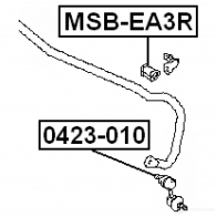 Втулка стабилизатора FEBEST msbea3r 6874L UN 4056111022864 3827634 - Изображение 2
