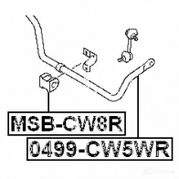 Втулка стабилизатора FEBEST 4056111030937 msbcw8r XLV5BK 1 3827621 - Изображение 2