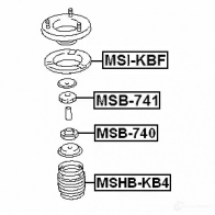 Распорная втулка амортизатора FEBEST 3827609 msb740 NM RYY 4056111071053 - Изображение 2