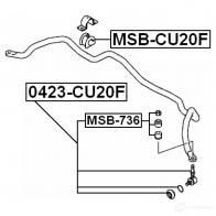 Втулка стабилизатора FEBEST 3827618 VF PBM 4056111030982 msbcu20f - Изображение 2