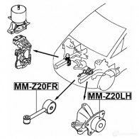 Подушка двигателя, опора FEBEST mmz20fr 5XU ZD 1436947617 - Изображение 2