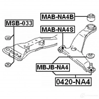 Сайлентблок задней балки FEBEST 4056111026503 B0 7YOYQ msb033 3827585 - Изображение 2