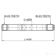 Приводной вал FEBEST 1424732400 YD4B9 SK 4056111129891 2112cmaxlh - Изображение 2