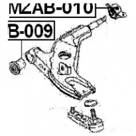 Сайлентблок FEBEST mzab010 CMC5H 0U 4056111007458 3827711 - Изображение 2