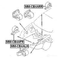 Подушка двигателя, опора FEBEST 3827453 mmcb4arr E XB7G 4056111025773 - Изображение 2