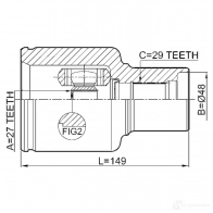 Шрус граната FEBEST 4056111108100 3824736 VE DZ1AW 2111tke4wdrh - Изображение 2