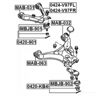 Ремкомплект шаровой опоры FEBEST HH9NTZ V mbjb901 3827369 4056111043272 - Изображение 2